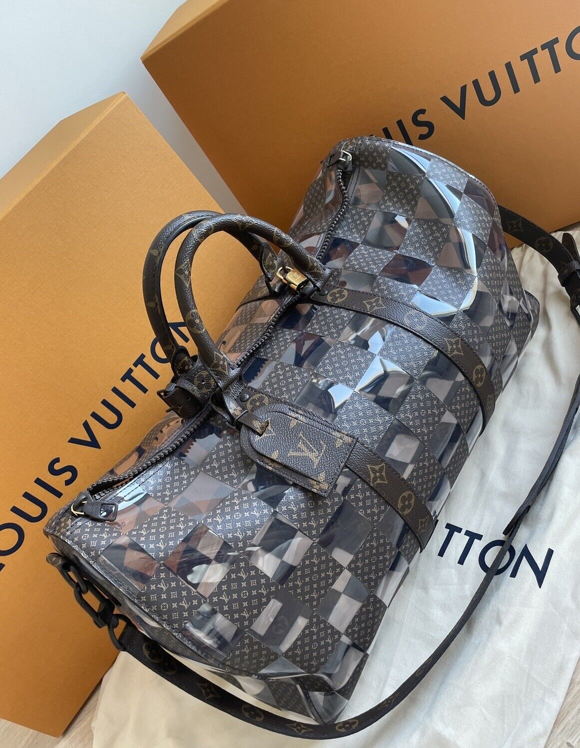 Louis+Vuitton+Keepall+Reisetasche+50+Transparent+PVC online kaufen